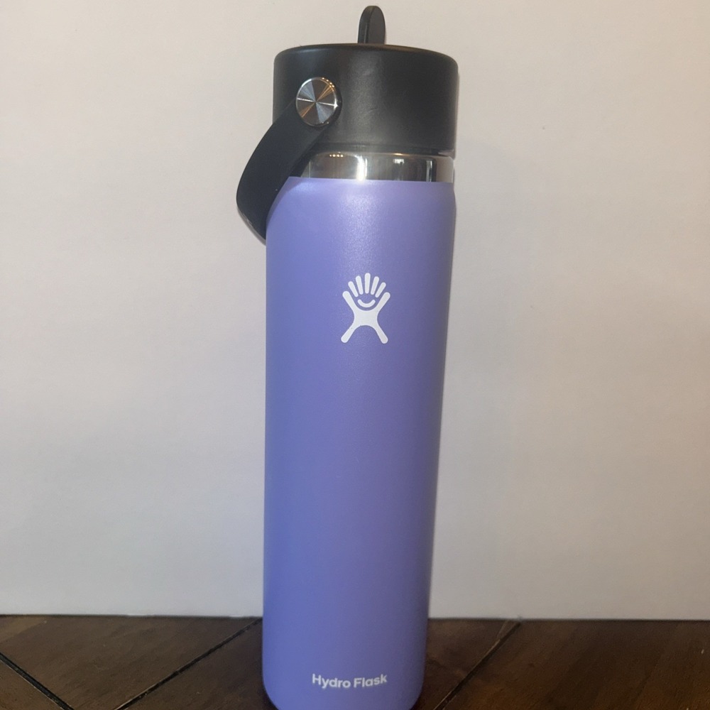 Hydro Flask 24oz Wide Mouth with Flex Straw Cap Lupine Purple